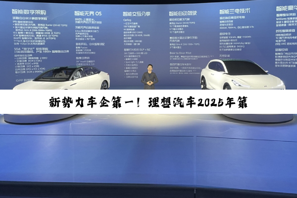 新势力车企第一！理想汽车2025年第一季度营收259亿元