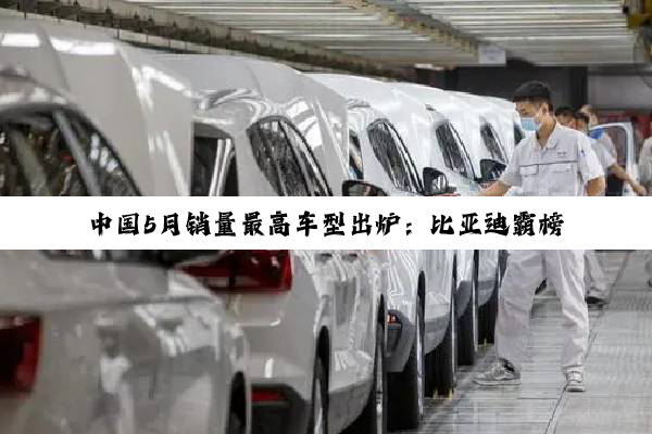中国5月销量最高车型出炉：比亚迪霸榜前2 小米SU7冲至第7