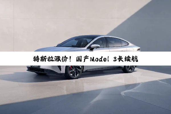 特斯拉涨价！国产Model 3长续航版售价上调至28.55万元