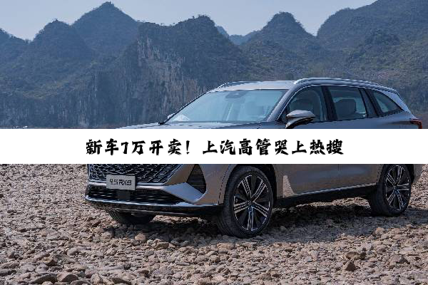 新车7万开卖！上汽高管哭上热搜