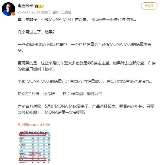 谁总在蹭小鹏MONA M03的流量？